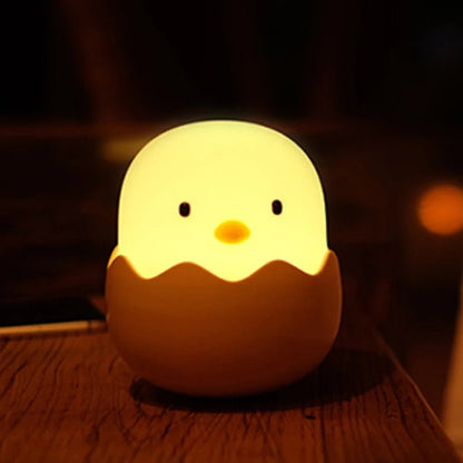 Veilleuse Bébé Silicone Poussin – Lumière Douce et Sécurisée
