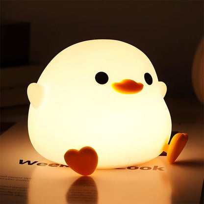 Veilleuse Bébé Canard en Silicone Rechargeable
