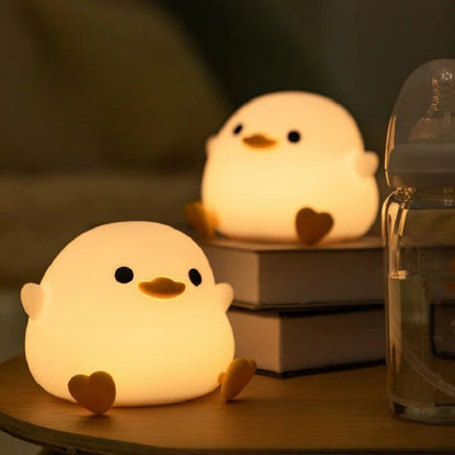 Veilleuse Bébé Canard en Silicone Rechargeable