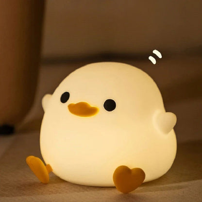 Veilleuse Bébé Canard en Silicone Rechargeable