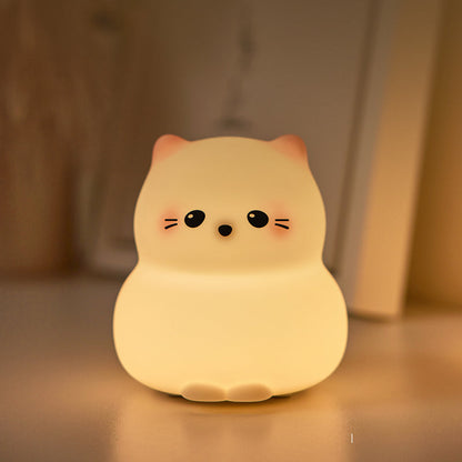 Veilleuse Chat en Silicone Souple pour Bébé et Enfant