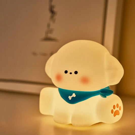 Veilleuse Bébé en Silicone Souple – Motif Chien Adorable