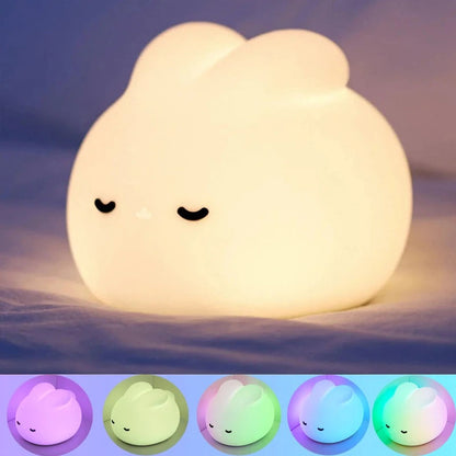Veilleuse Lapin en Silicone pour Chambre de Bébé