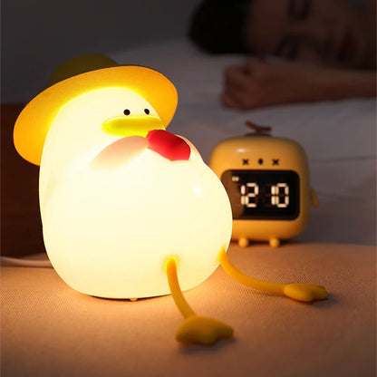 Veilleuse Canard avec Chapeau Amovible pour Enfant