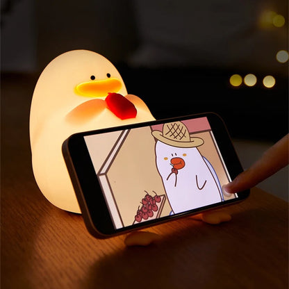 Veilleuse Canard avec Chapeau Amovible pour Enfant