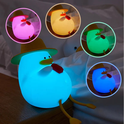 Veilleuse Canard avec Chapeau Amovible pour Enfant