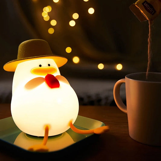 Veilleuse Canard avec Chapeau Amovible pour Enfant