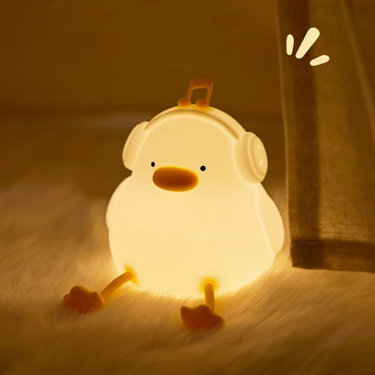 Veilleuse Canard en Silicone Souple pour Bébé et Enfant