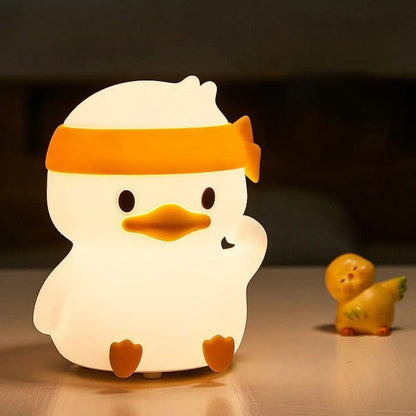 Veilleuse Canard Sportif en Silicone – Lumière Douce