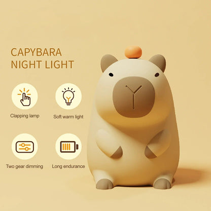 Veilleuse Capybara en Silicone pour Bébé et Enfant