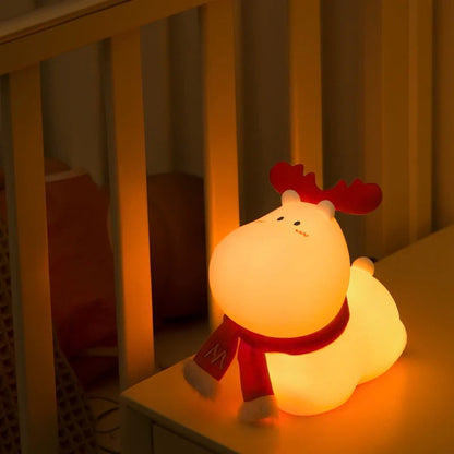 Veilleuse Cerf en Silicone – Lumière Douce pour Bébé