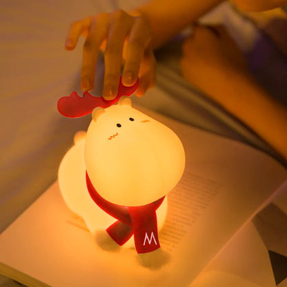Veilleuse Cerf en Silicone – Lumière Douce pour Bébé