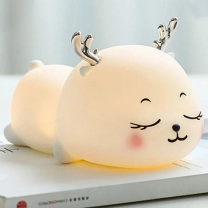 Veilleuse Cerf en Silicone pour Chambre d'Enfant