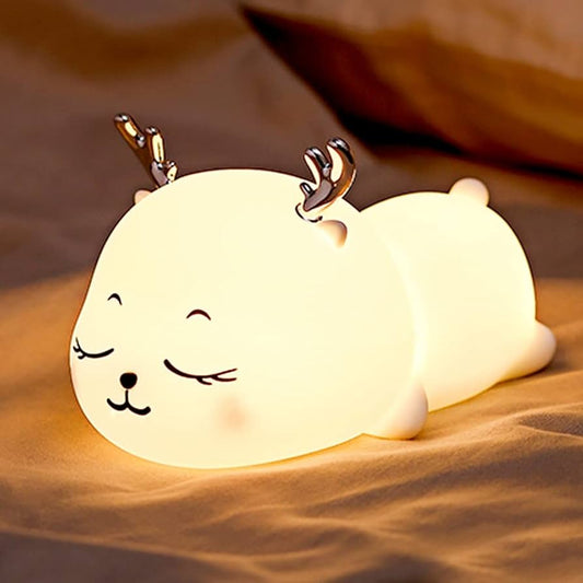 Veilleuse Cerf en Silicone pour Chambre d'Enfant