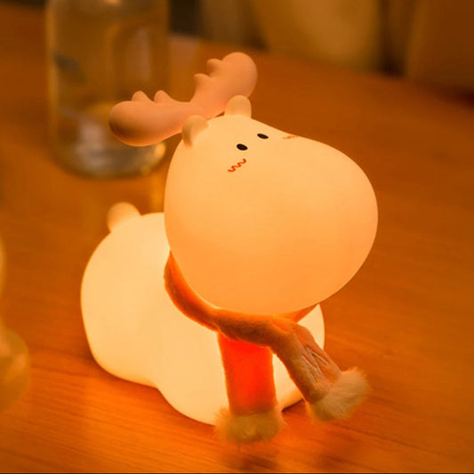 Veilleuse Cerf en Silicone – Lumière Douce pour Bébé
