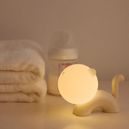 Veilleuse Chat en Silicone – Lumière Douce pour Enfant