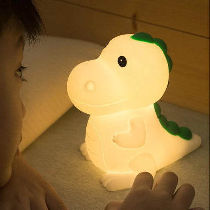 Veilleuse Dinosaure en Silicone Souple pour Enfant