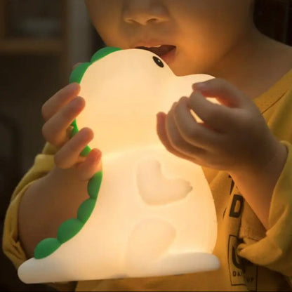 Veilleuse Dinosaure en Silicone Souple pour Enfant