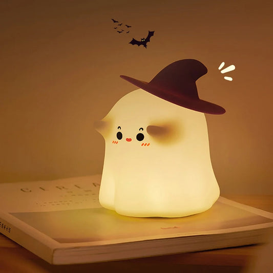 Veilleuse Fantôme en Silicone – Lumière Douce pour Enfant