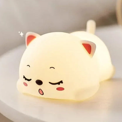 Veilleuse Chat en Silicone – Lumière Douce pour Enfant