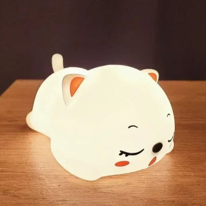 Veilleuse Chat en Silicone – Lumière Douce pour Enfant
