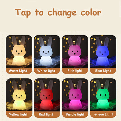 Veilleuse Lapin en Silicone Rechargeable par USB