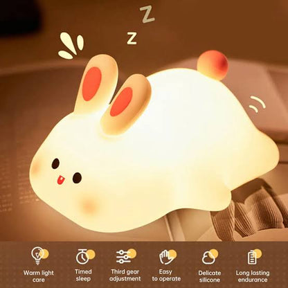 Veilleuse Lapin en Silicone pour Bébé – Rechargeable USB