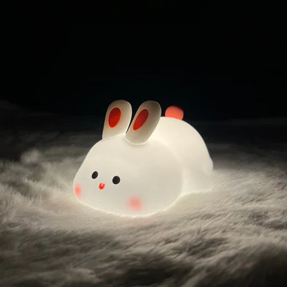 Veilleuse Lapin en Silicone pour Bébé – Rechargeable USB