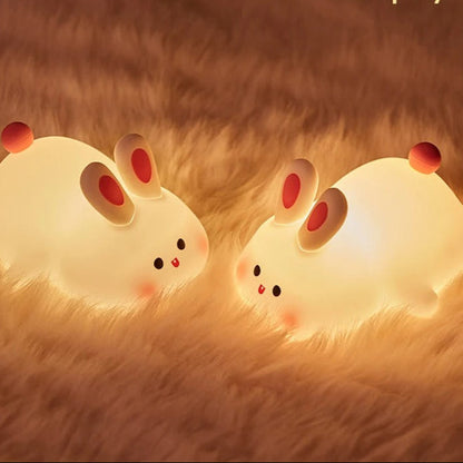 Veilleuse Lapin en Silicone pour Bébé – Rechargeable USB