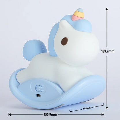 Veilleuse Licorne Bébé en Silicone – Lumière Douce