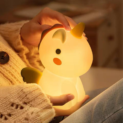 Veilleuse Licorne en Silicone Souple pour Enfant