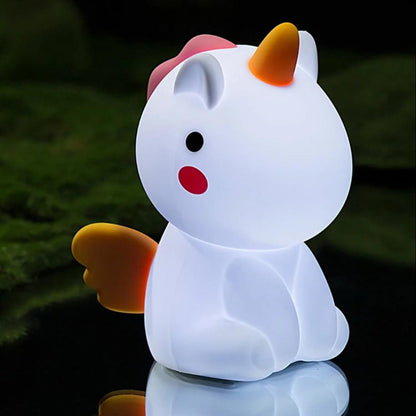 Veilleuse Licorne en Silicone Souple pour Enfant