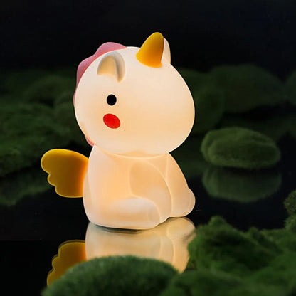 Veilleuse Licorne en Silicone Souple pour Enfant