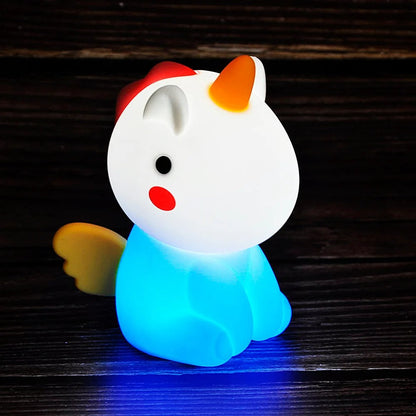Veilleuse Licorne en Silicone Souple pour Enfant