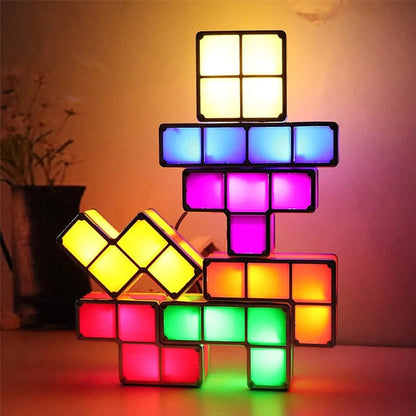 Veilleuse Tangram à Empiler – 7 Blocs LED Lumineux