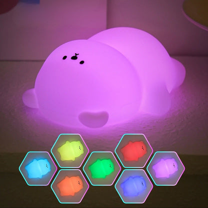 Veilleuse Ours en Silicone – Lumière Douce pour Enfant