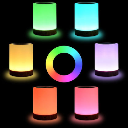 Veilleuse Tactile Rechargeable 7 Couleurs avec Télécommande
